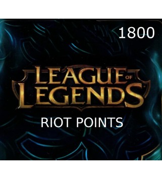 League of Legends 1800 RP Prepaid Card Key EUROPE